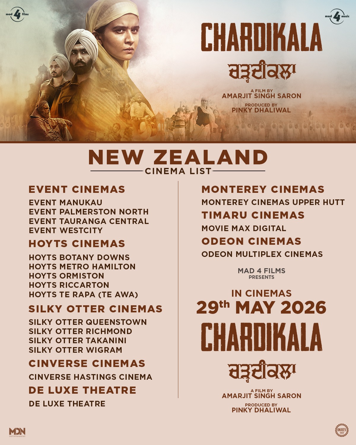 Chardikala — New Zealand Cinema List, In Cinemas 29th May 2026
